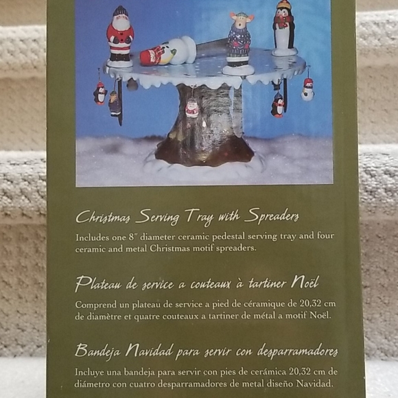 Christmas Serving Tray with Spreaders - Picture 2 of 8